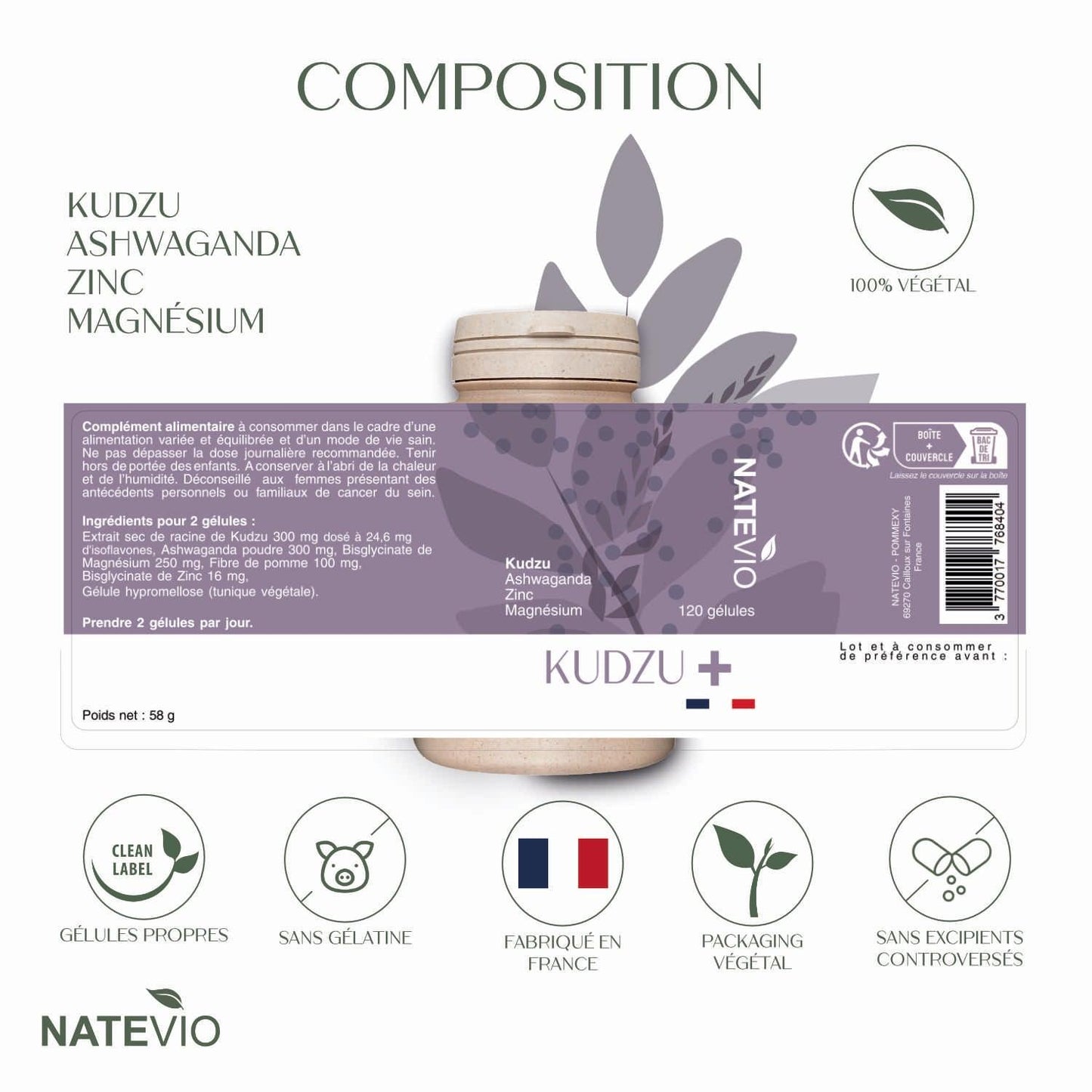 Kudzu Plus - Etiquette - NATEVIO