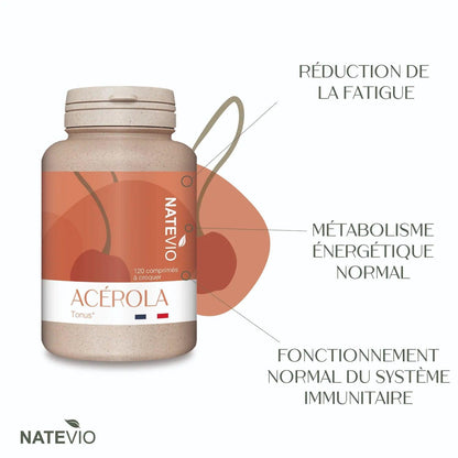 Acérola - 120 comprimés à croquer - NATEVIO