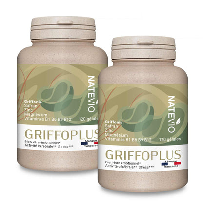 GRIFFOPLUS – Griffonia, Safran et Magnésium – 120 gélules