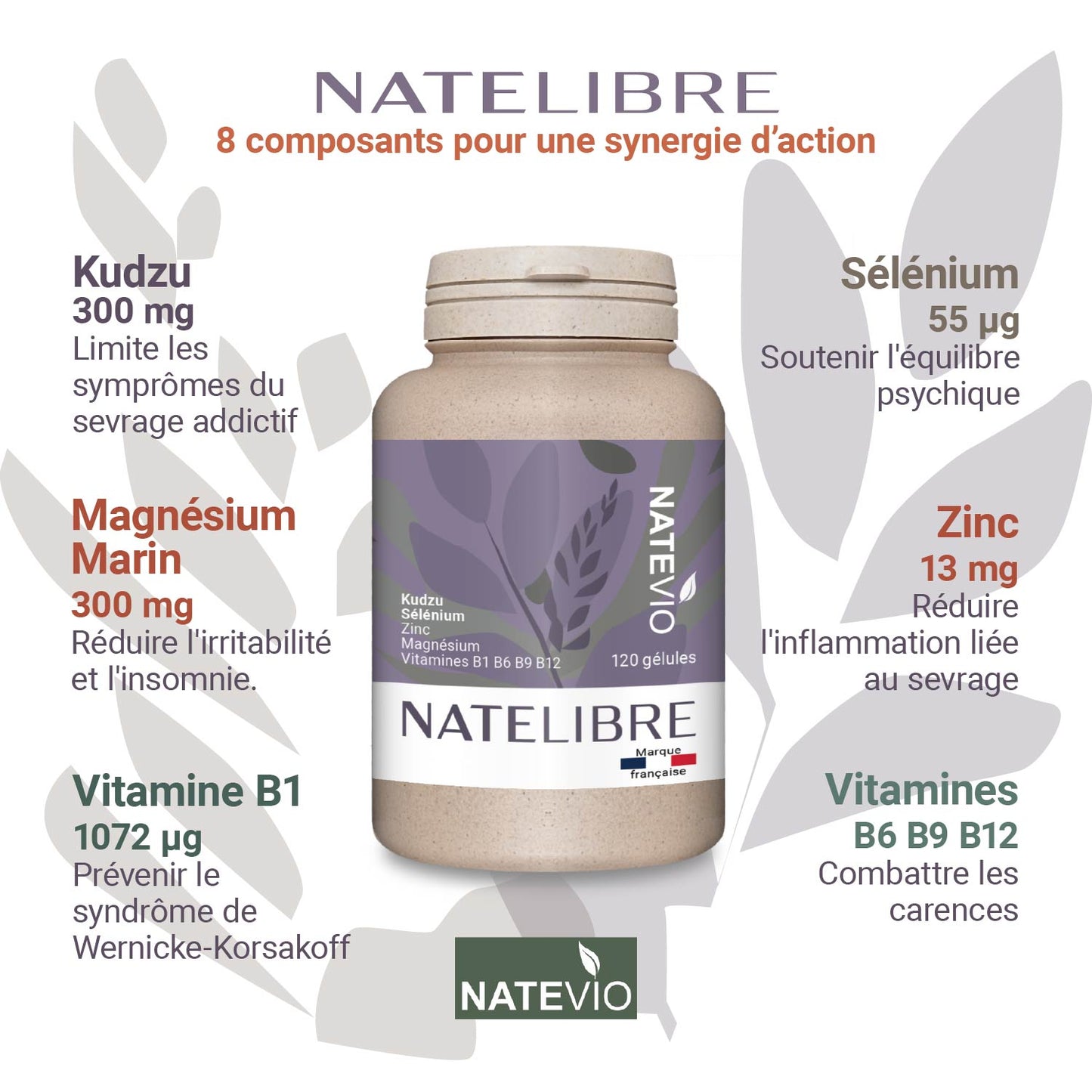 Natelibre 120 gélules sevrage