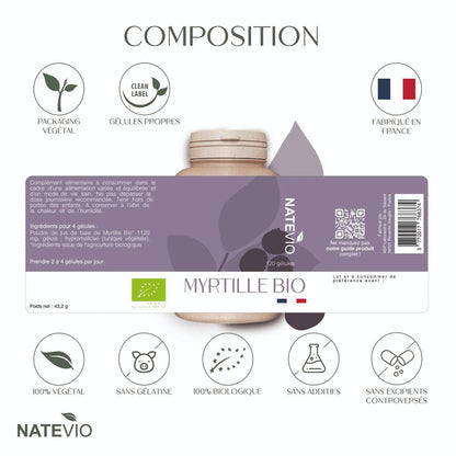 Myrtille BIO 120 gélules - NATEVIO