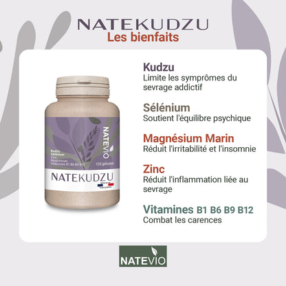 NATEKUDZU Kudzu Sélénium Magnésium Zinc Vitamines B