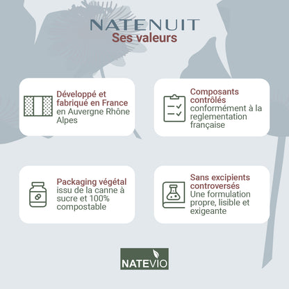 NATENUIT Mélatonine Passiflore Pavot de Californie