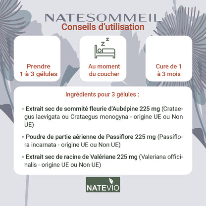 NATESOMMEIL Aubépine Passiflore Valériane