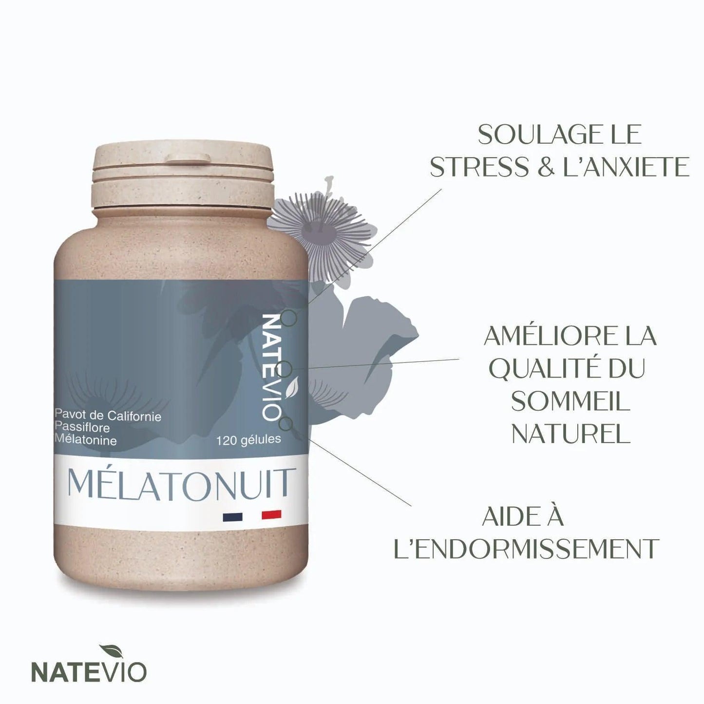 Mélatonuit 120 gélules - NATEVIO