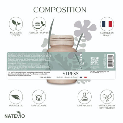 image composition etiquette stress relaxant plantes gelules naturel