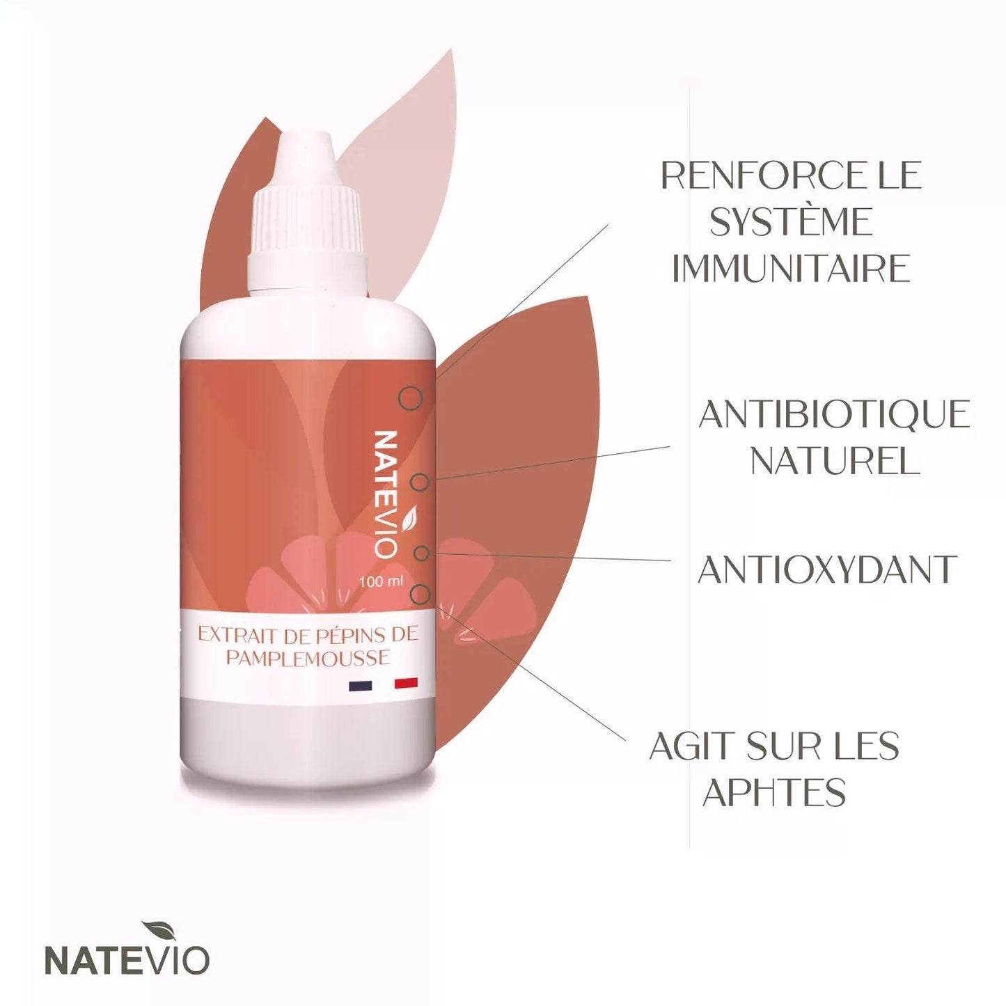 Extrait de pépins de pamplemousse 100 ml - NATEVIO